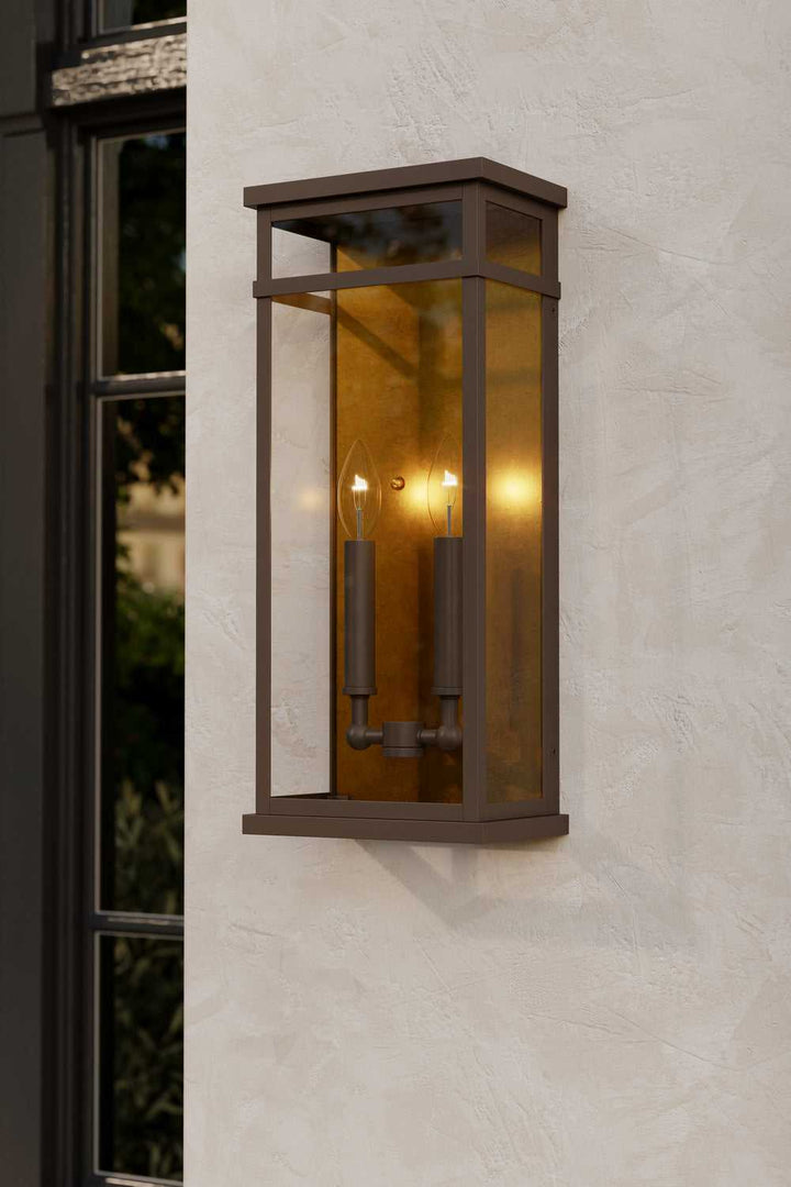 Briarlane Two Light Outdoor Wall Sconce in Painted Legacy Brass Minka-Lavery