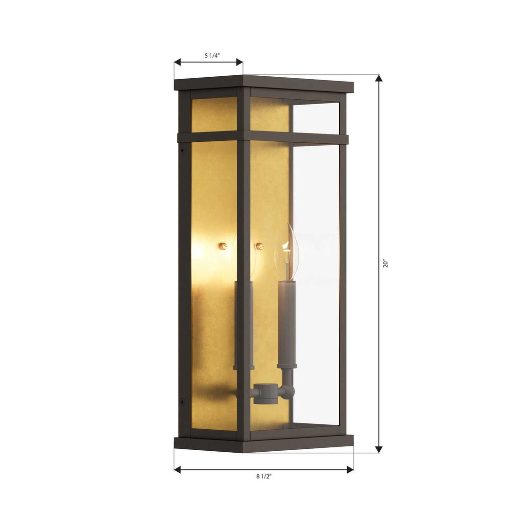 Briarlane Two Light Outdoor Wall Sconce in Painted Legacy Brass Minka-Lavery