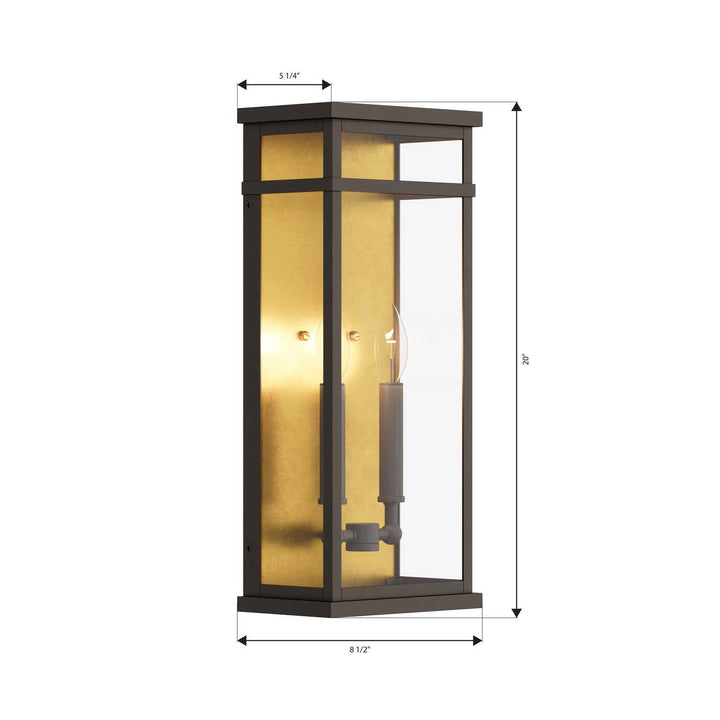 Briarlane Two Light Outdoor Wall Sconce in Painted Legacy Brass Minka-Lavery
