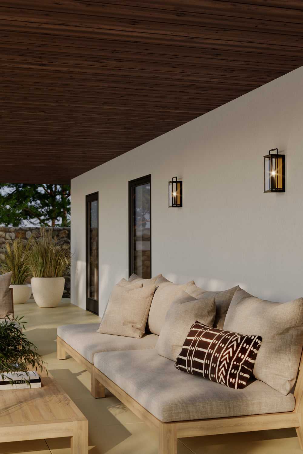 Aberdeen One Light Outdoor Wall Sconce in Sand Coal Black Minka-Lavery