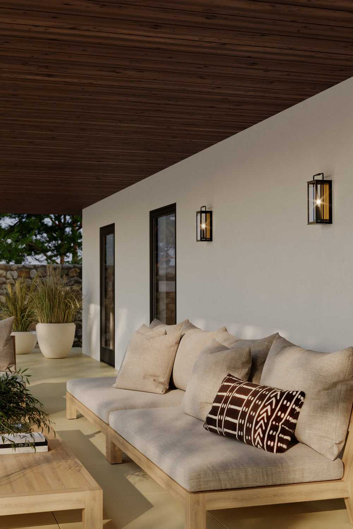 Aberdeen One Light Outdoor Wall Sconce in Sand Coal Black Minka-Lavery