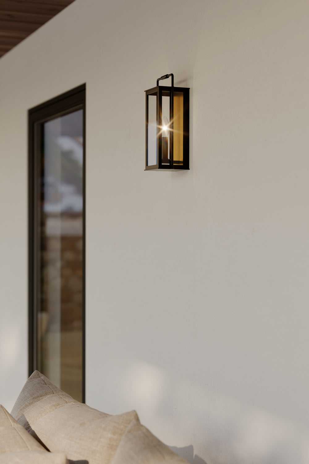 Aberdeen One Light Outdoor Wall Sconce in Sand Coal Black Minka-Lavery
