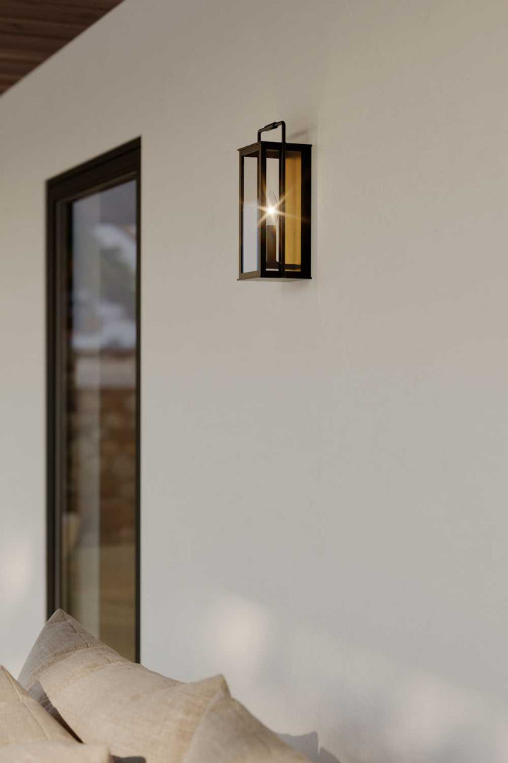 Aberdeen One Light Outdoor Wall Sconce in Sand Coal Black Minka-Lavery