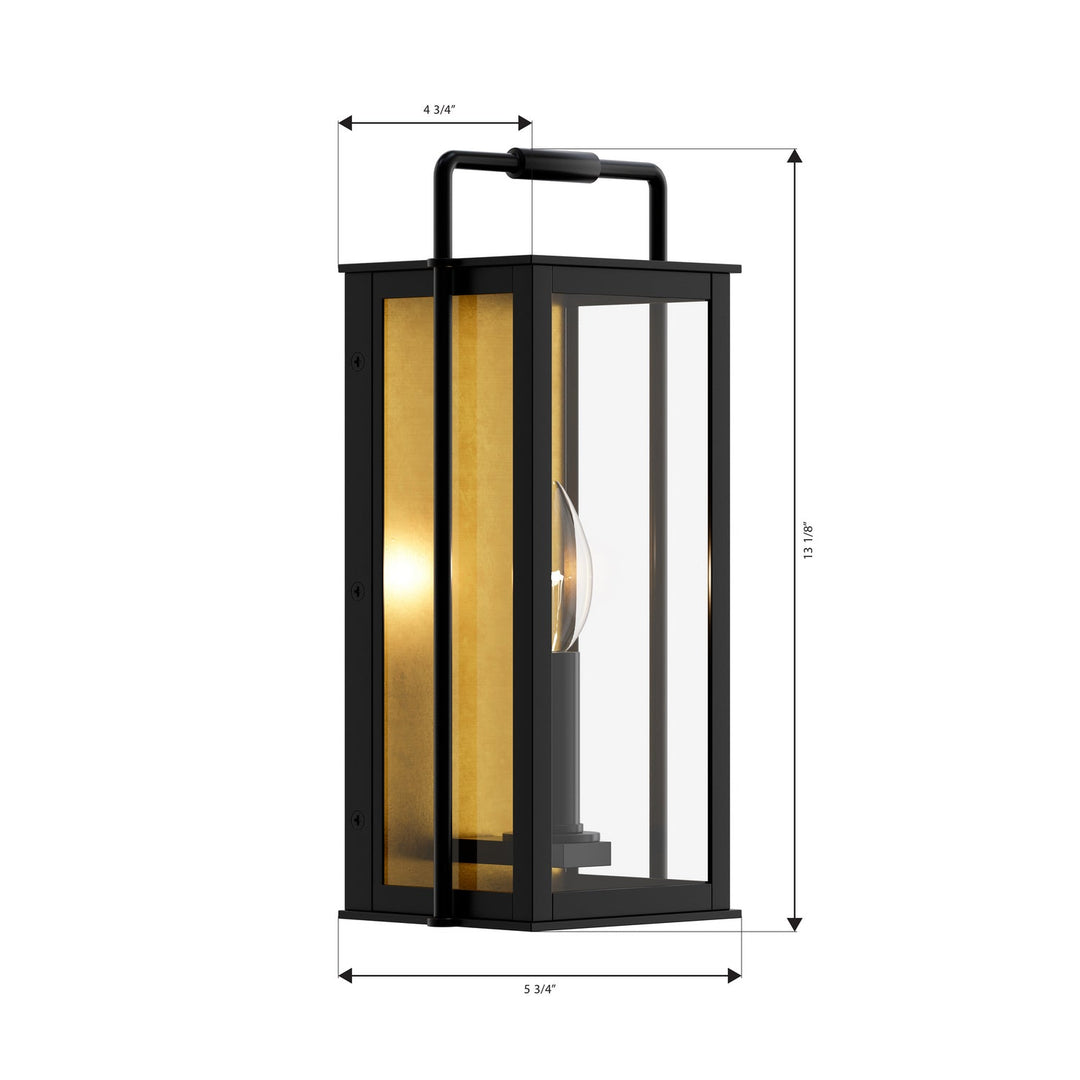 Aberdeen One Light Outdoor Wall Sconce in Sand Coal Black Minka-Lavery