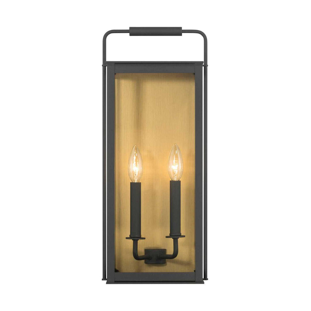 Aberdeen Two Light Outdoor Wall Sconce in Sand Coal Black Minka-Lavery