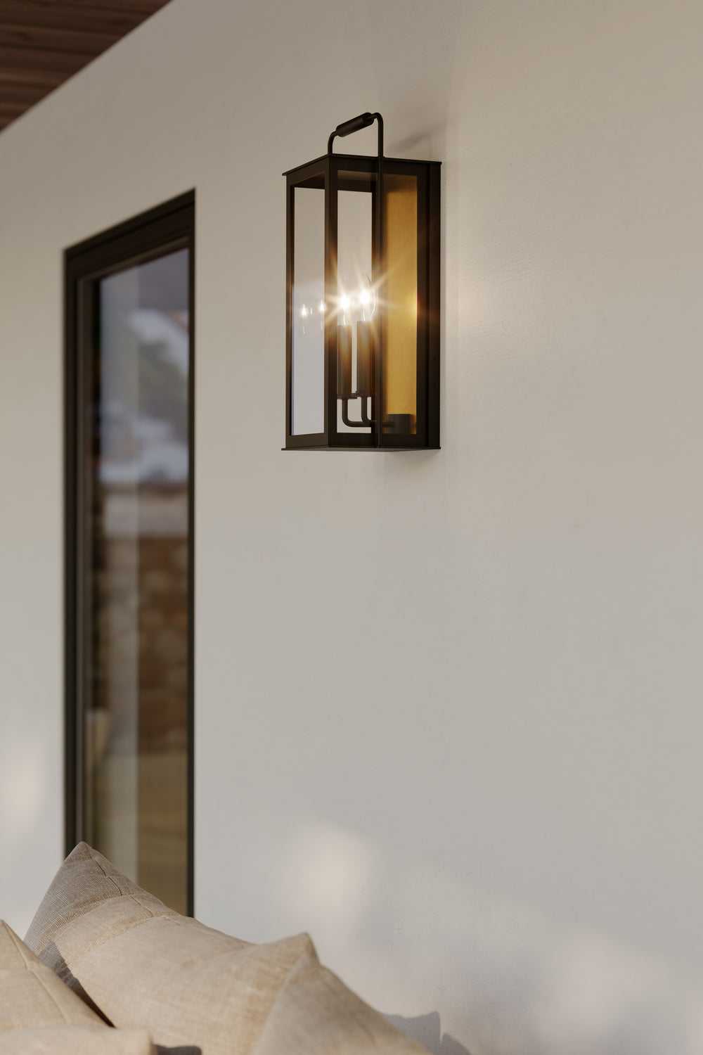 Aberdeen Two Light Outdoor Wall Sconce in Sand Coal Black Minka-Lavery
