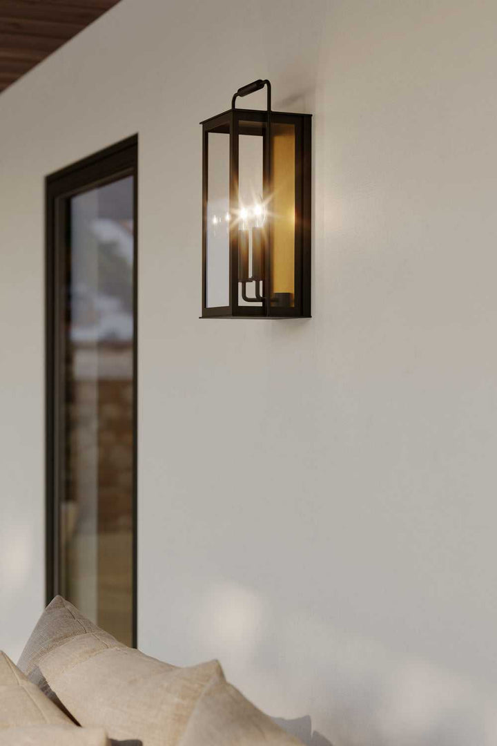 Aberdeen Two Light Outdoor Wall Sconce in Sand Coal Black Minka-Lavery
