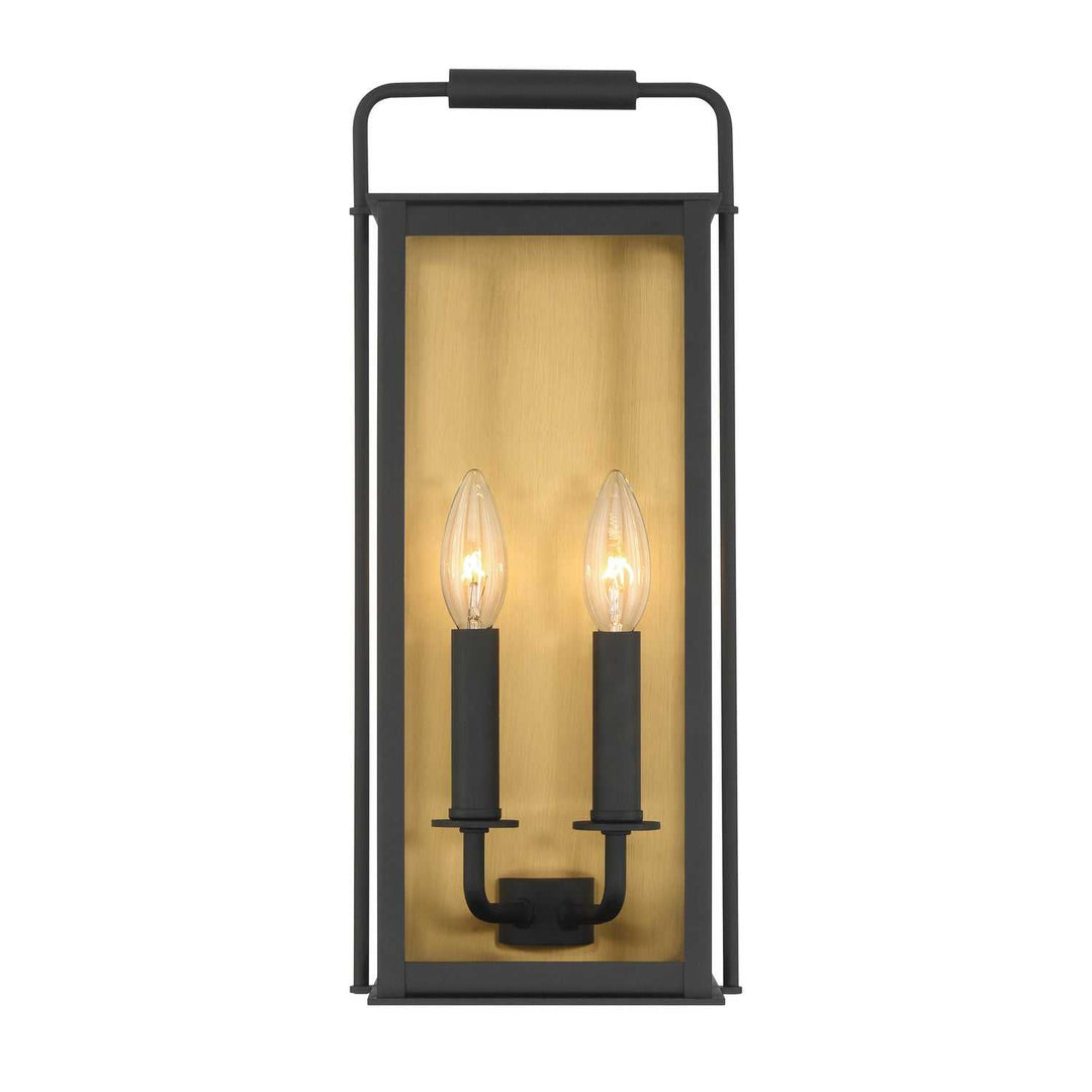 Aberdeen Two Light Outdoor Wall Sconce in Sand Coal Black Minka-Lavery