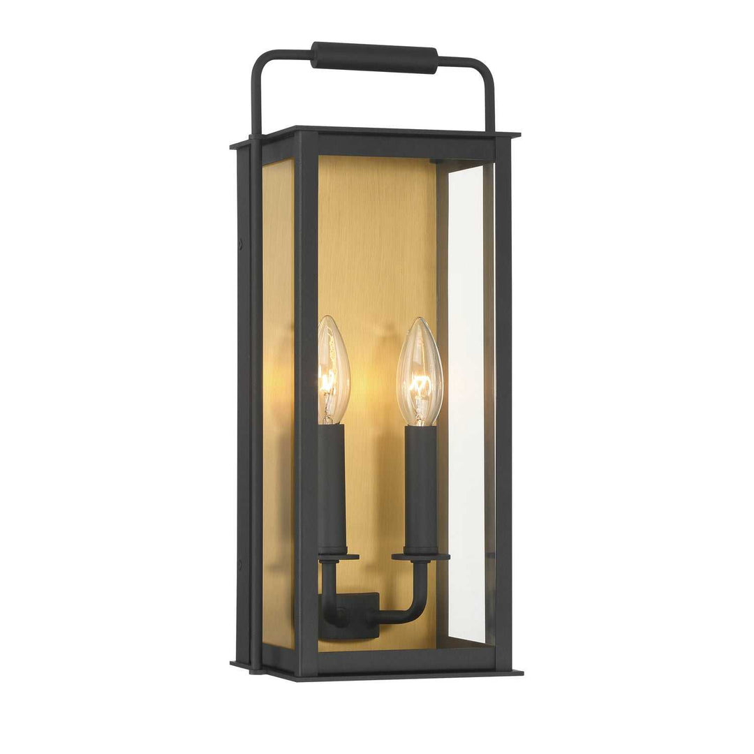 Aberdeen Two Light Outdoor Wall Sconce in Sand Coal Black Minka-Lavery