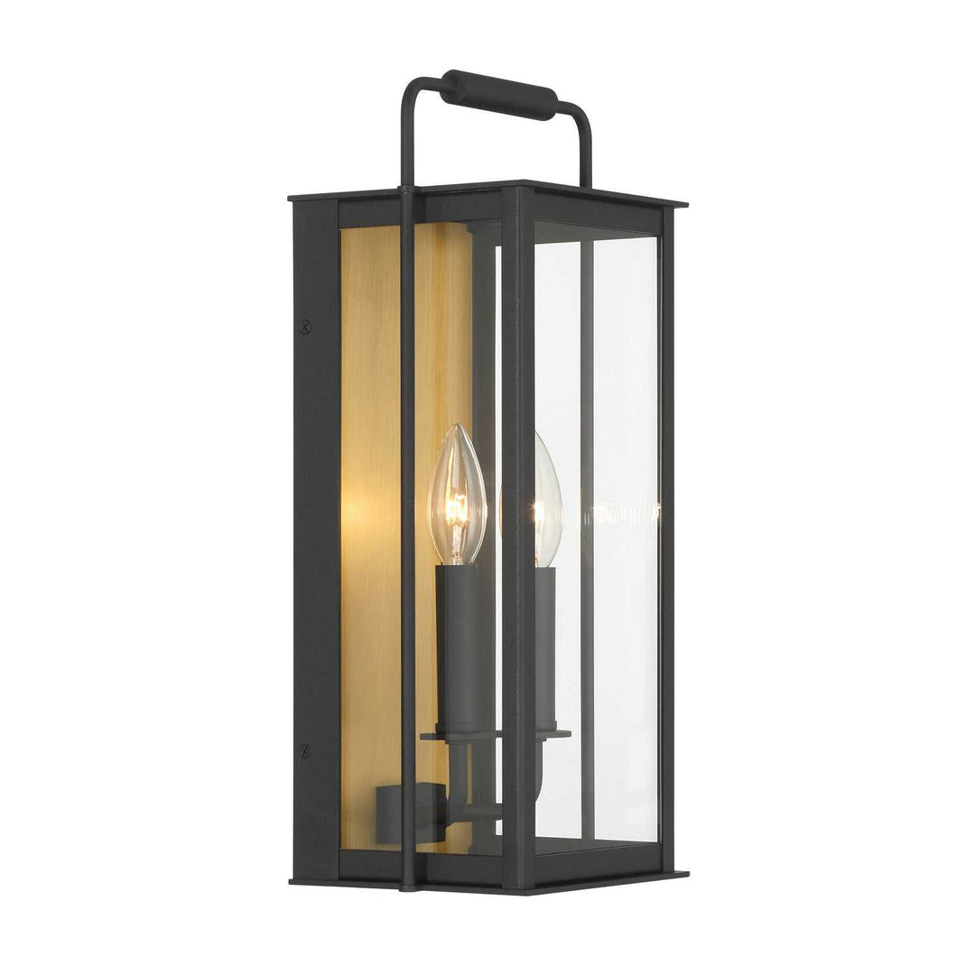 Aberdeen Two Light Outdoor Wall Sconce in Sand Coal Black Minka-Lavery