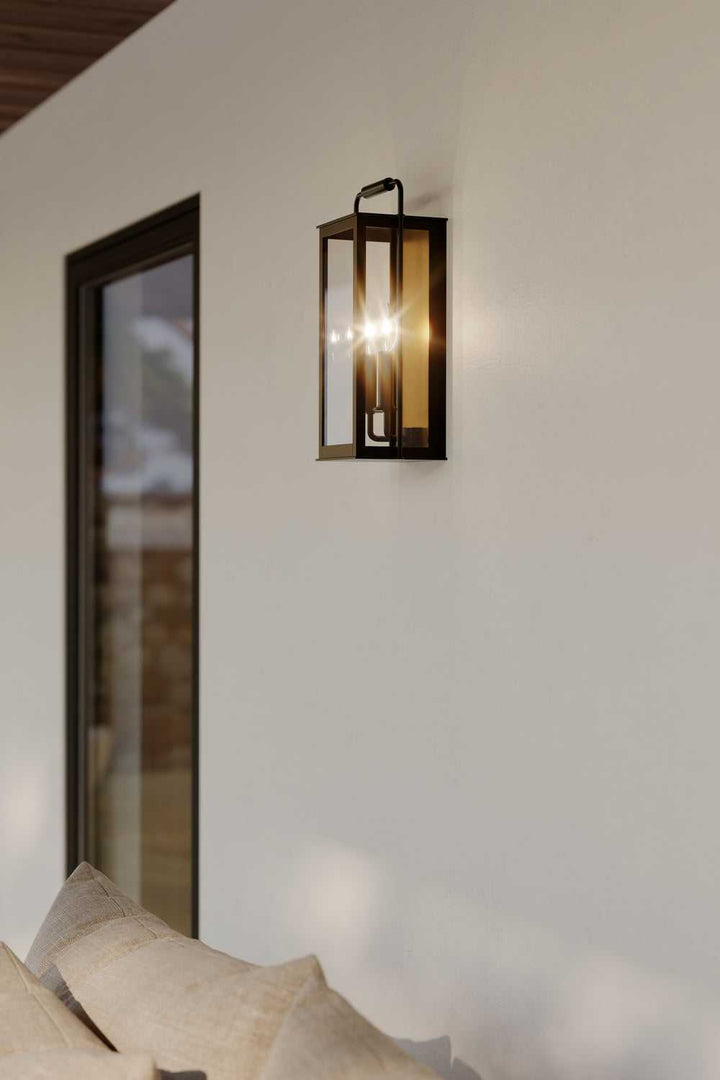Aberdeen Two Light Outdoor Wall Sconce in Sand Coal Black Minka-Lavery