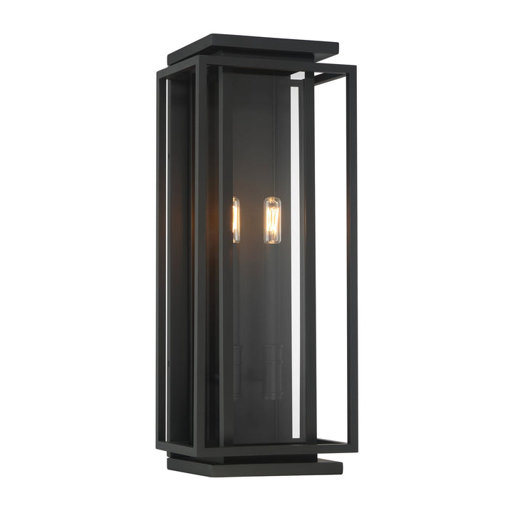Stratford Two Light Outdoor Wall Sconce in Dark Matte Black Minka-Lavery
