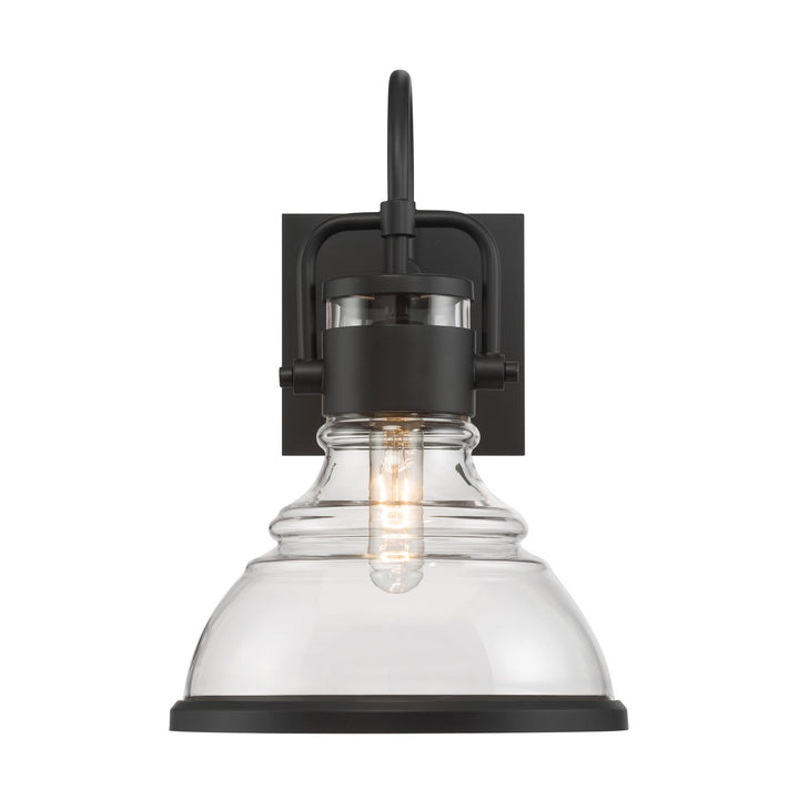 Calen One Light Outdoor Wall Sconce in Dark Matte Black Minka-Lavery