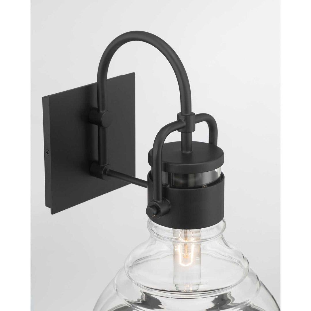 Calen One Light Outdoor Wall Sconce in Dark Matte Black Minka-Lavery