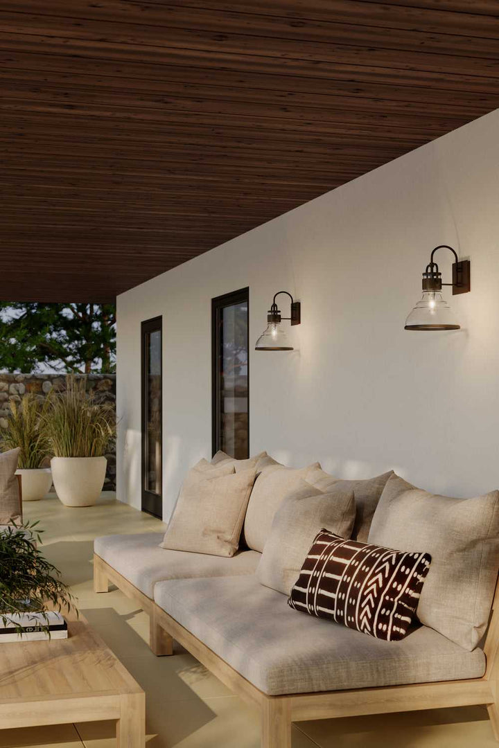 Calen One Light Outdoor Wall Sconce in Dark Matte Black Minka-Lavery