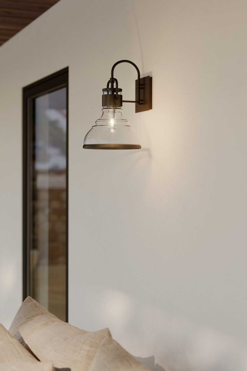 Calen One Light Outdoor Wall Sconce in Dark Matte Black Minka-Lavery