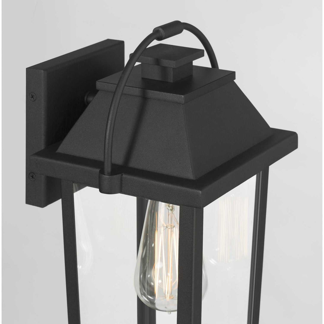 Branwyn One Light Outdoor Wall Lantern in Sand Coal Black Minka-Lavery