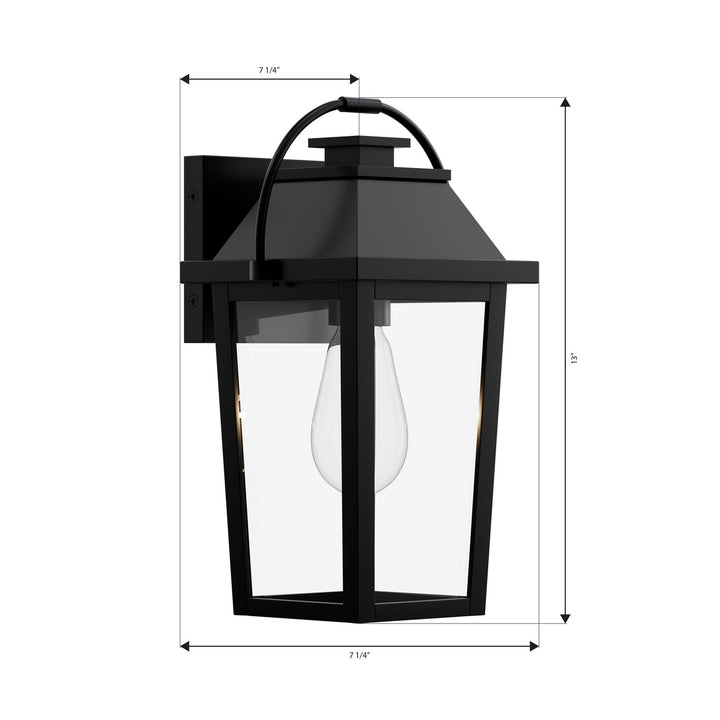 Branwyn One Light Outdoor Wall Lantern in Sand Coal Black Minka-Lavery