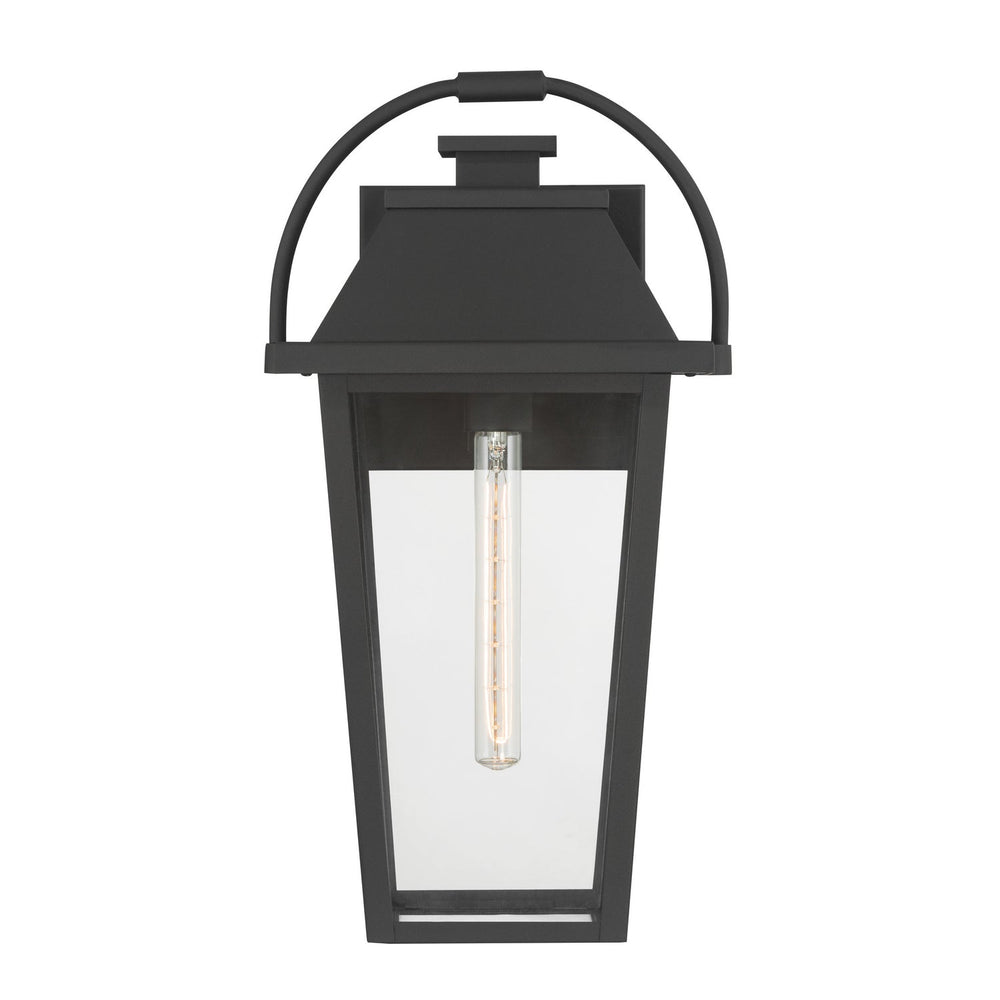 Branwyn One Light Outdoor Wall Lantern in Sand Coal Black Minka-Lavery