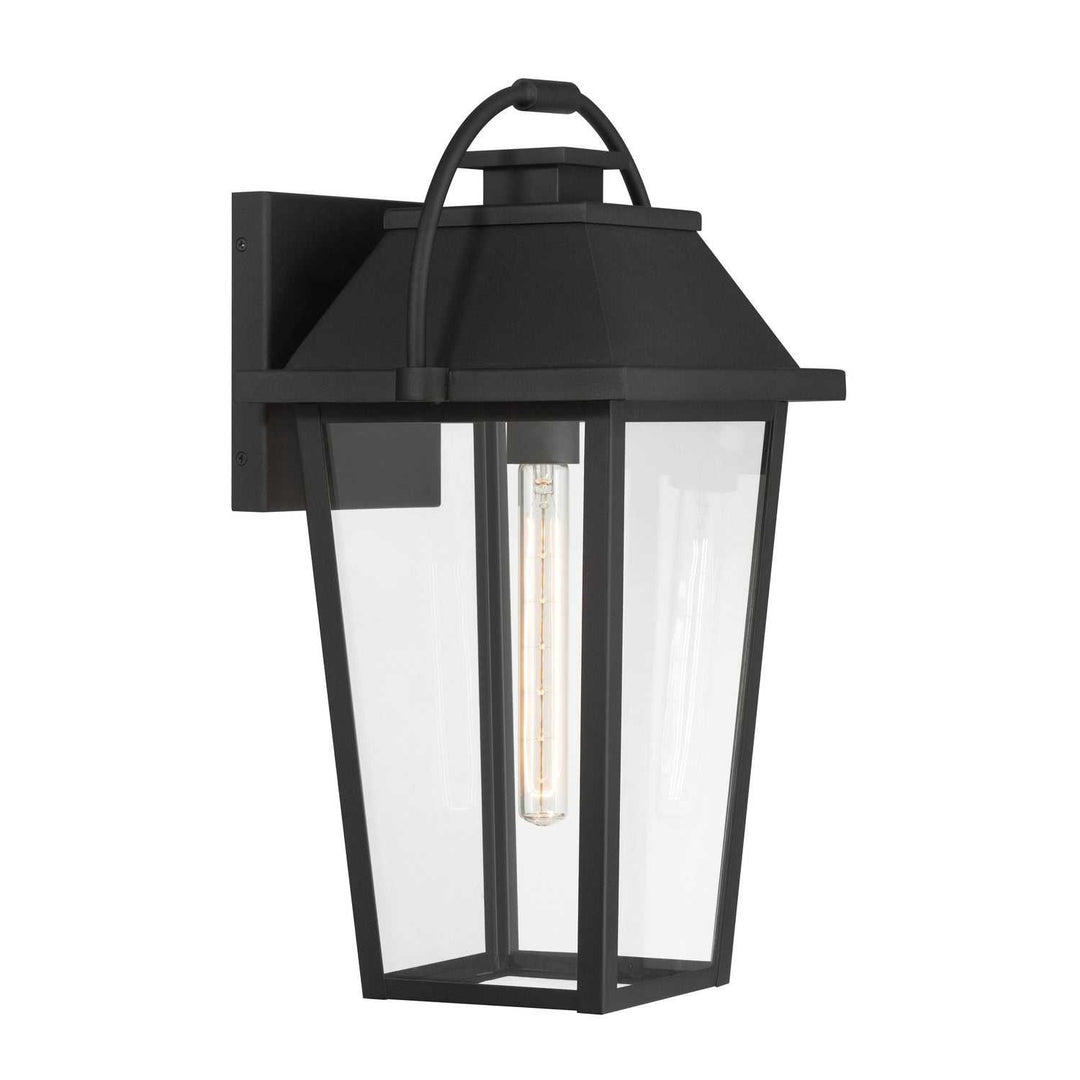 Branwyn One Light Outdoor Wall Lantern in Sand Coal Black Minka-Lavery
