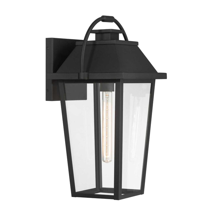 Branwyn One Light Outdoor Wall Lantern in Sand Coal Black Minka-Lavery