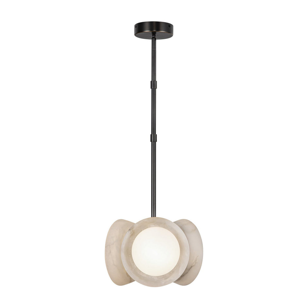 Alonso LED Pendant in Urban Bronze/Alabaster Alora Canada