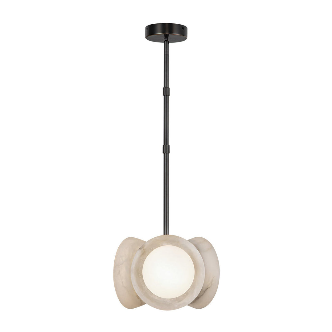 Alonso LED Pendant in Urban Bronze/Alabaster Alora Canada