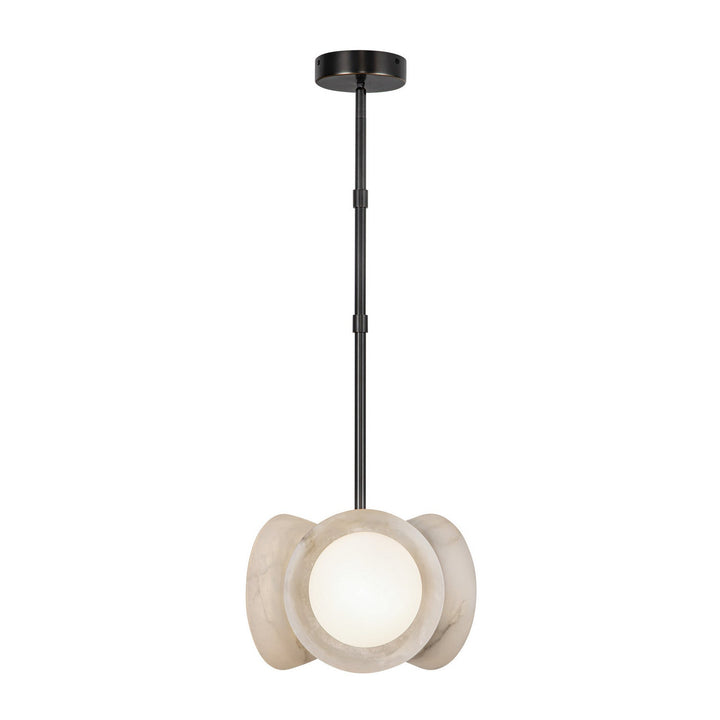 Alonso LED Pendant in Urban Bronze/Alabaster Alora Canada