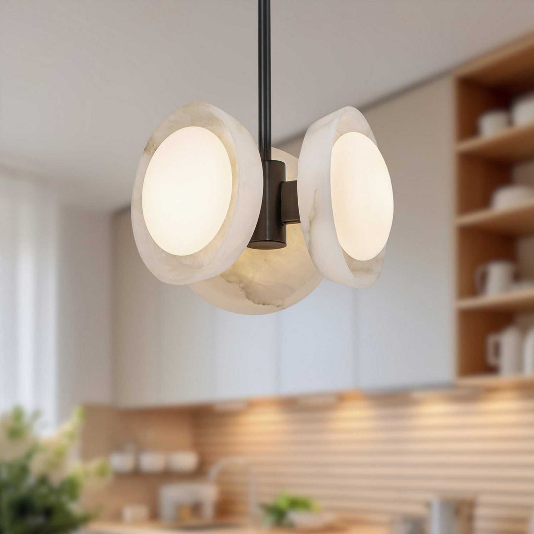 Alonso LED Pendant in Urban Bronze/Alabaster Alora Canada