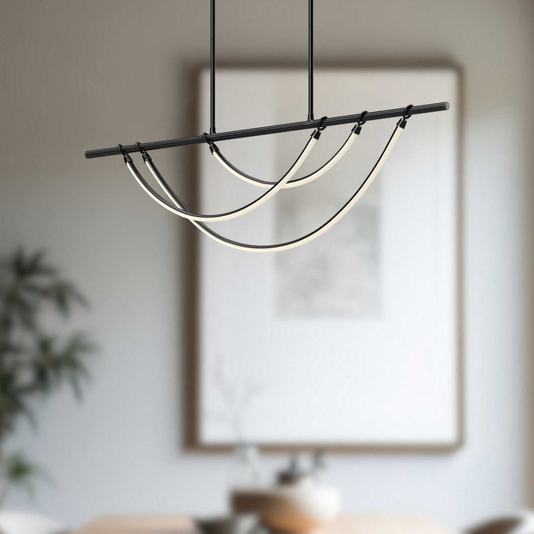 Aryas LED Linear Pendant in Urban Bronze Alora Canada