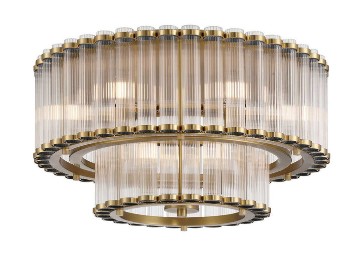 Glasbury Nine Light Flush Mount in Gold Eurofase Canada