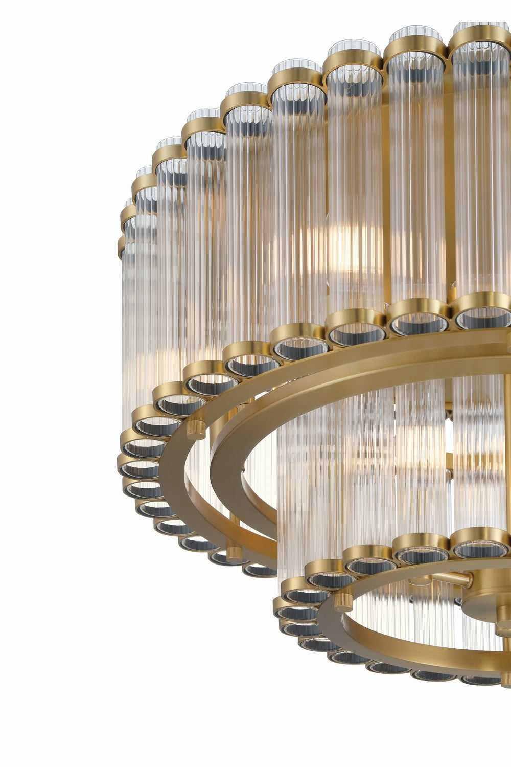 Glasbury Nine Light Flush Mount in Gold Eurofase Canada