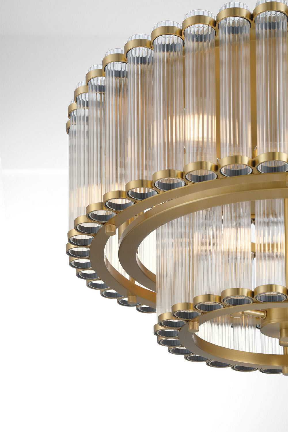 Glasbury Nine Light Flush Mount in Gold Eurofase Canada
