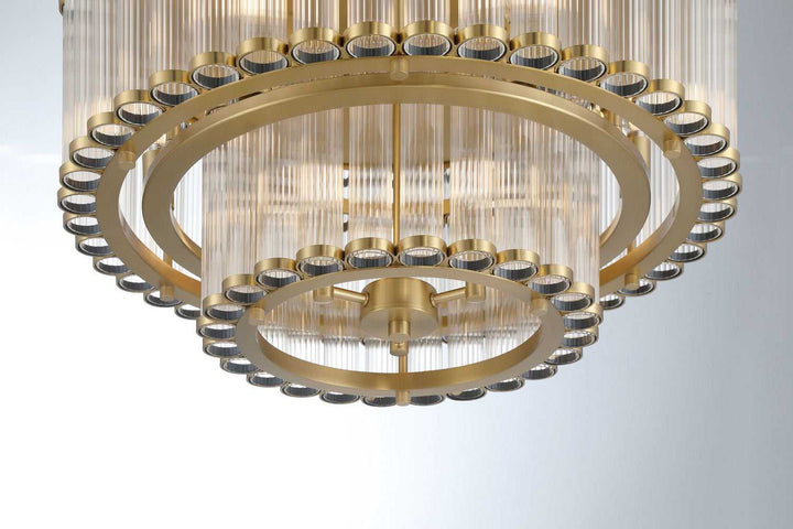 Glasbury Nine Light Flush Mount in Gold Eurofase Canada