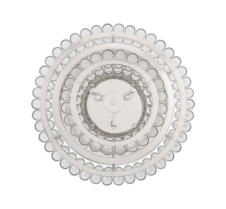 Glasbury Nine Light Flush Mount in Polished Nickel Eurofase Canada