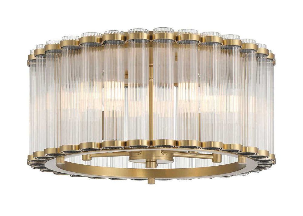 Glasbury Five Light Flush Mount in Gold Eurofase Canada