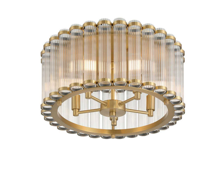 Glasbury Five Light Flush Mount in Gold Eurofase Canada