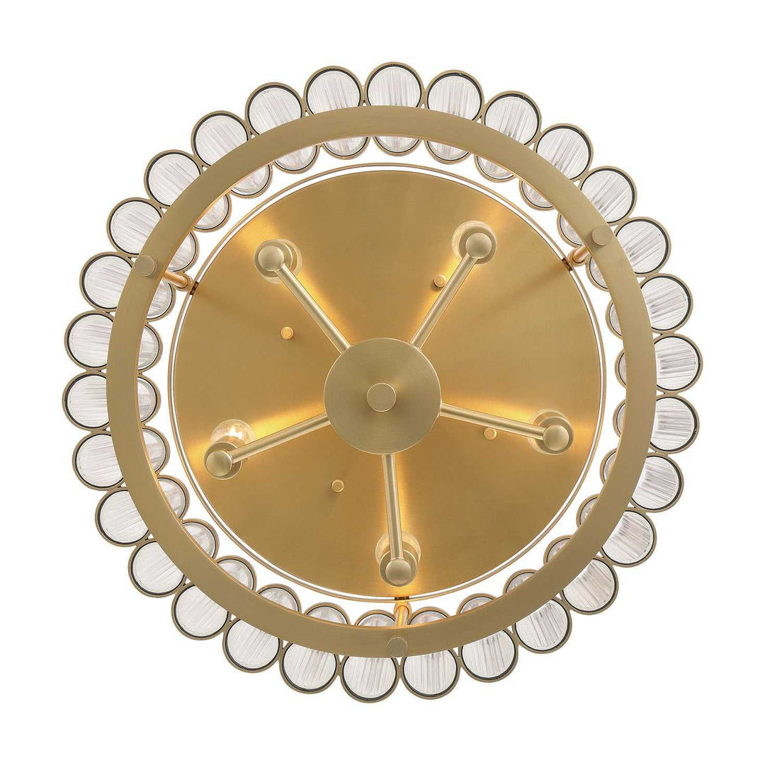 Glasbury Five Light Flush Mount in Gold Eurofase Canada