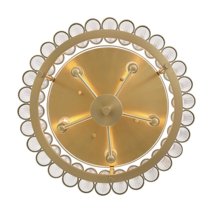 Glasbury Five Light Flush Mount in Gold Eurofase Canada