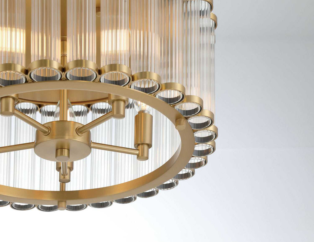 Glasbury Five Light Flush Mount in Gold Eurofase Canada