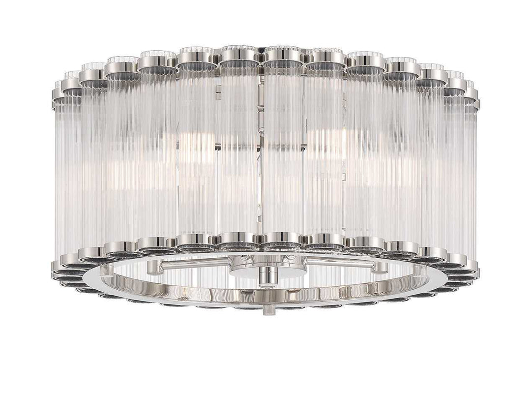 Glasbury Five Light Flush Mount in Polished Nickel Eurofase Canada