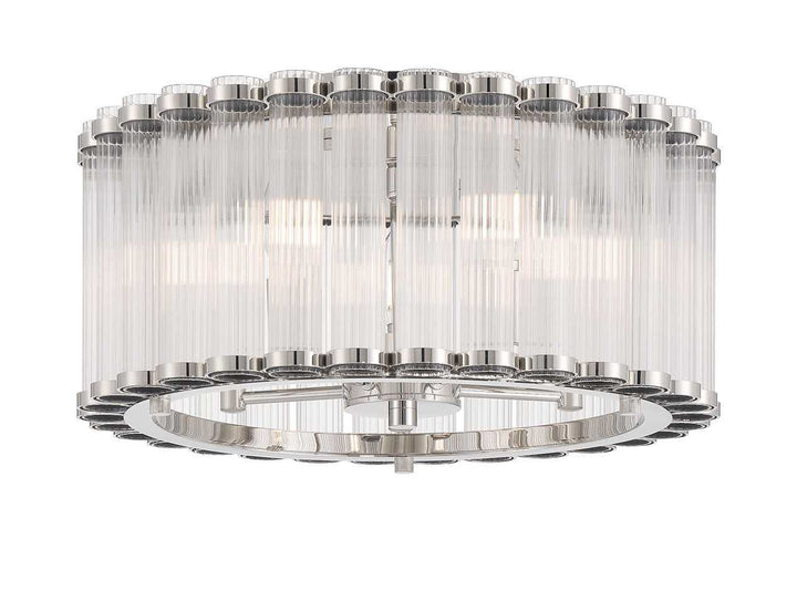 Glasbury Five Light Flush Mount in Polished Nickel Eurofase Canada