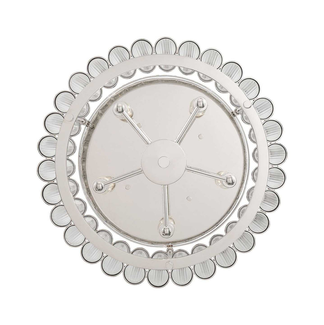 Glasbury Five Light Flush Mount in Polished Nickel Eurofase Canada
