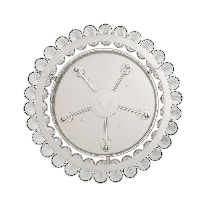 Glasbury Five Light Flush Mount in Polished Nickel Eurofase Canada