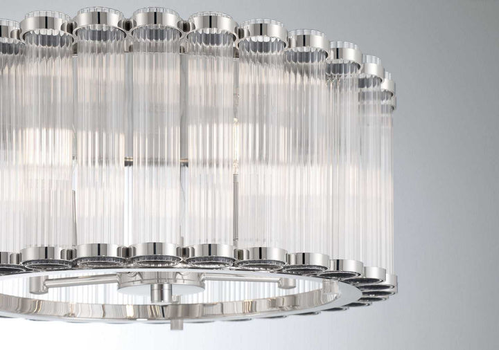 Glasbury Five Light Flush Mount in Polished Nickel Eurofase Canada