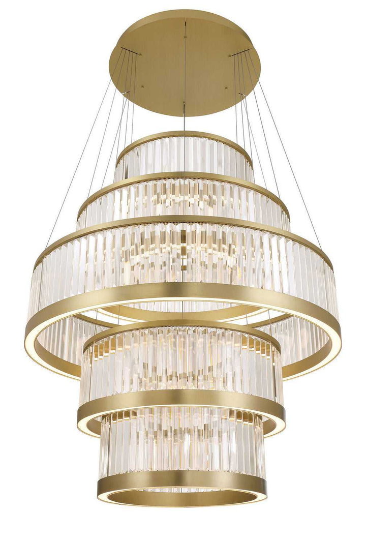 Empra LED Chandelier in Gold Eurofase Canada