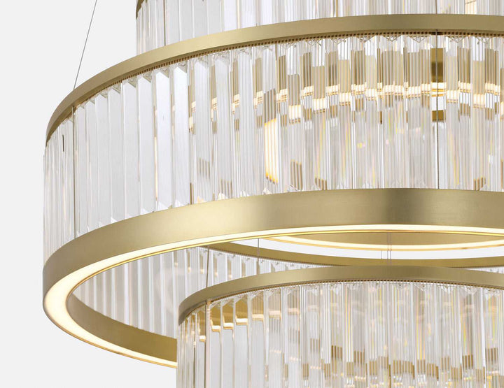 Empra LED Chandelier in Gold Eurofase Canada