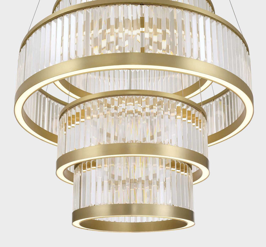 Empra LED Chandelier in Gold Eurofase Canada