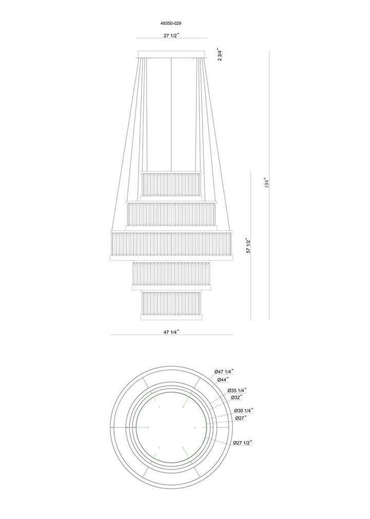Empra LED Chandelier in Matte Black Eurofase Canada