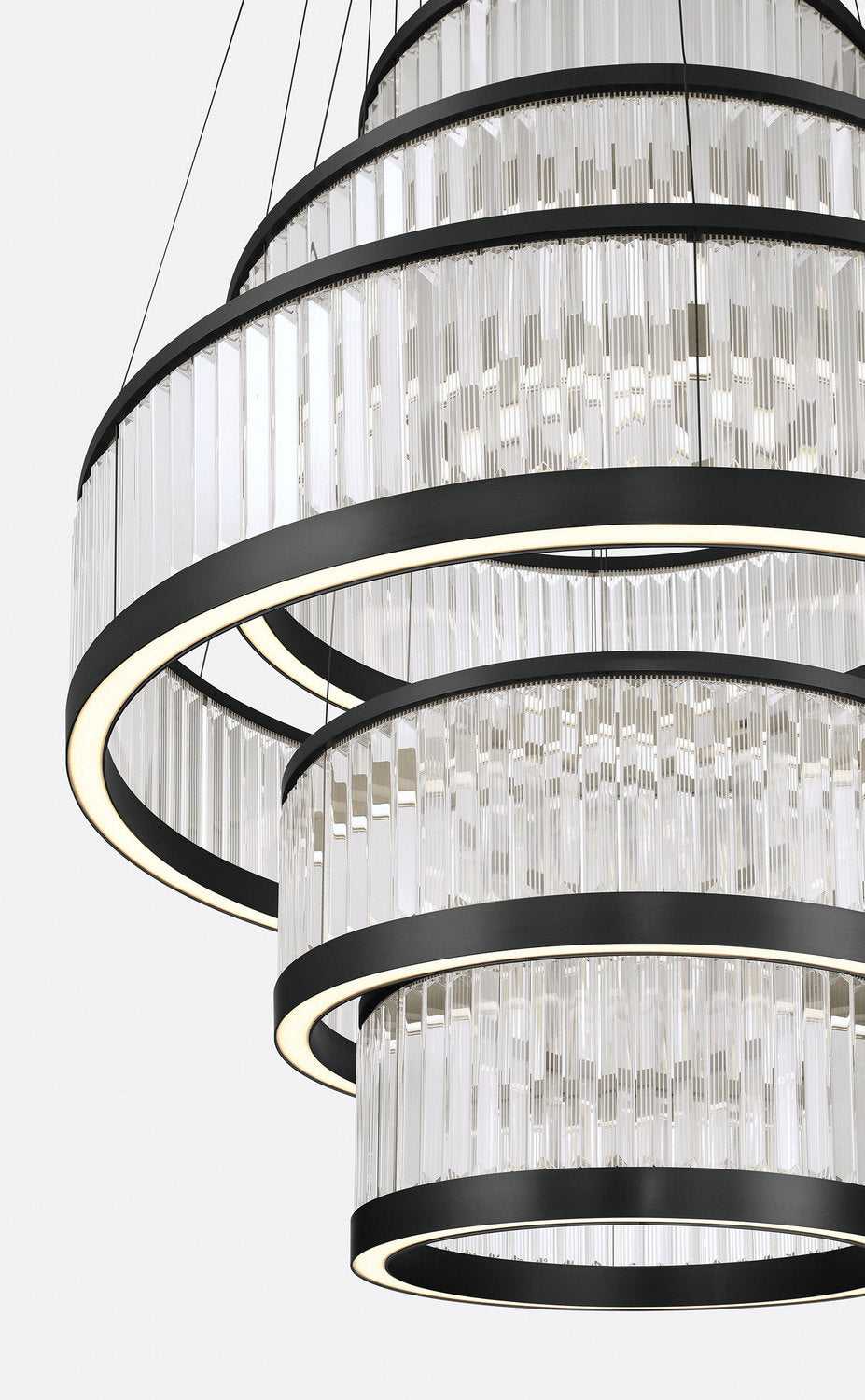 Empra LED Chandelier in Matte Black Eurofase Canada